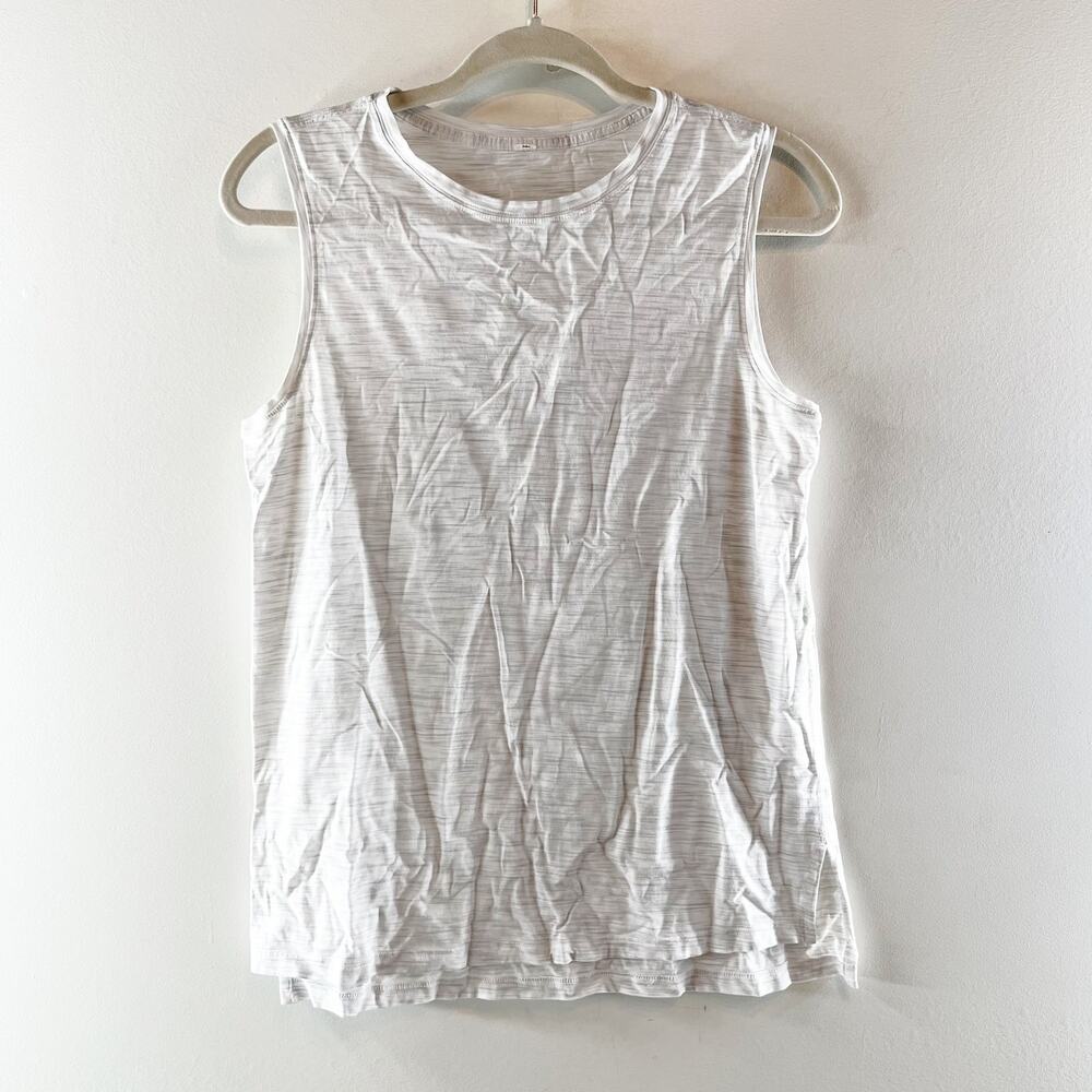 Lululemon Athletica Sleeveless Crew Neck Tank Top Heathered Gray Medium